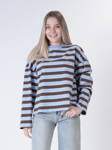 T-shirt m/lunga riga moro/celeste