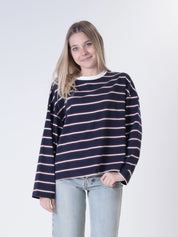 T-shirt colletto blu/bordeaux