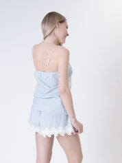 Ibiza white/light blue shorts
