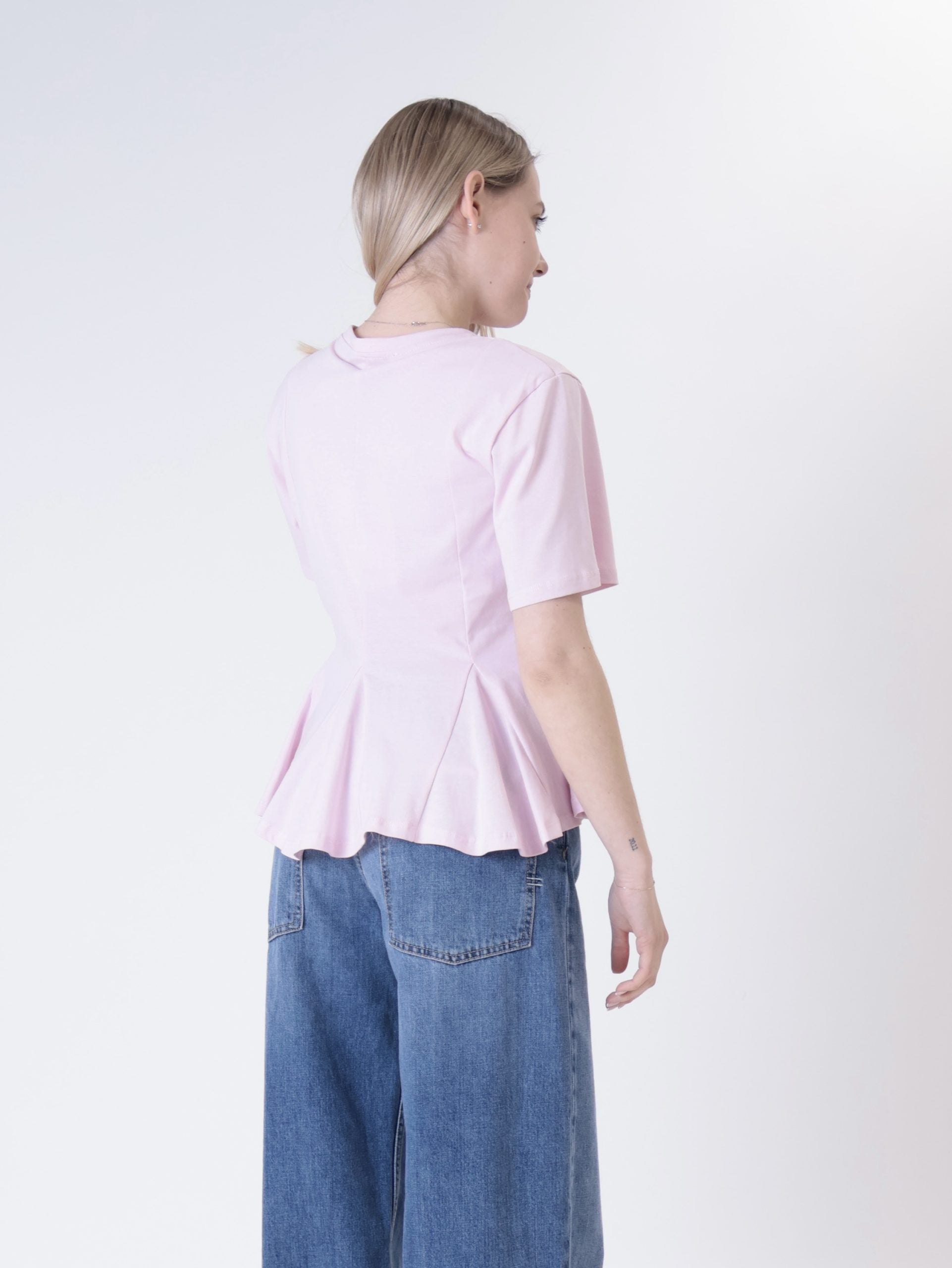 T-shirt godet rosa