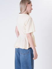 T-shirt godet nocciola