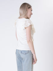 Top pizzo panna