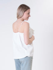 Top passamaneria bianco