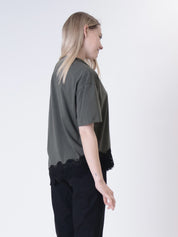 T-shirt svasata pizzo militare