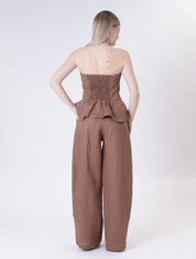 Top fascia 100% lino bruciato