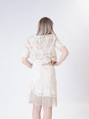 Embroidered butter skirt