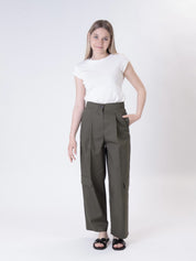 Pantalone lady tasca bassa militare