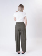 Pantalone lady tasca bassa militare