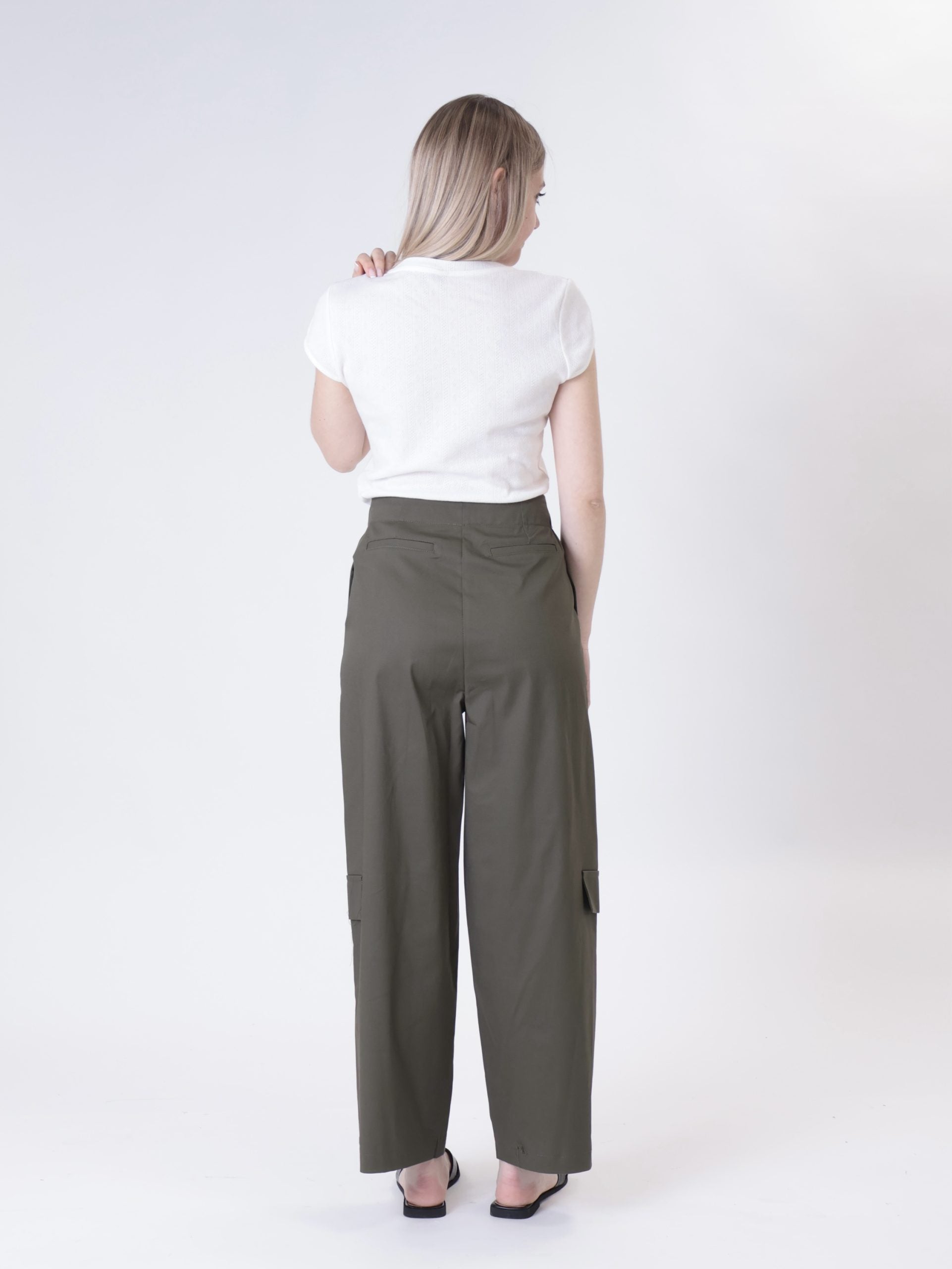 Pantalone lady tasca bassa militare