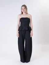 Top tier 100% black linen