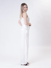 100% natural linen barrel trousers