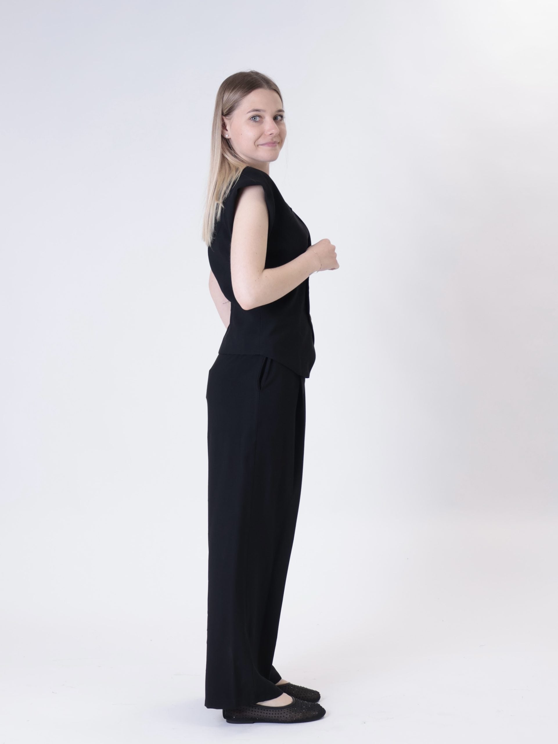 Pantalone Lady viscosa nero