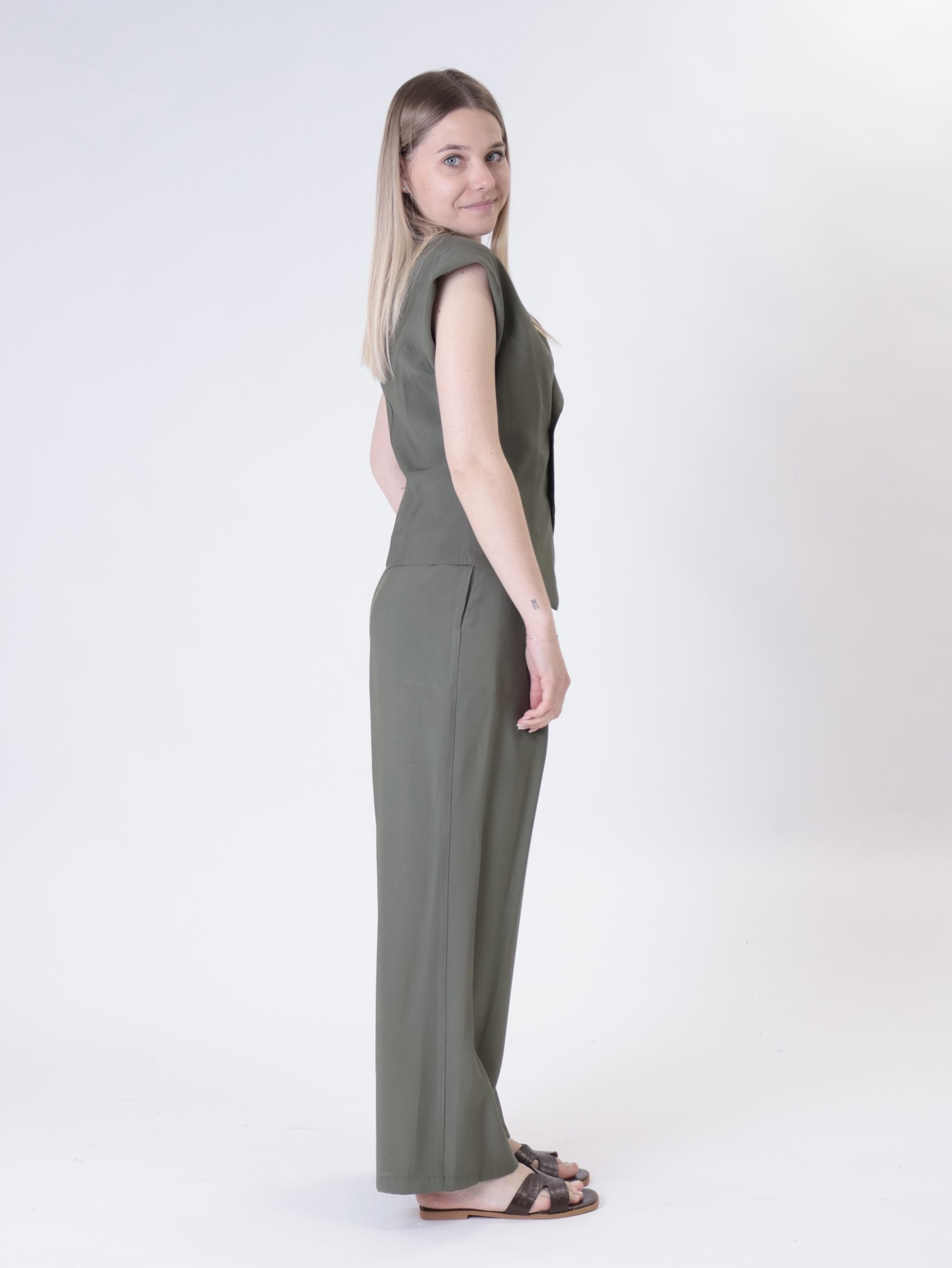 Gilet Lady viscosa militare