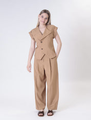 Gilet Lady viscosa bronzo