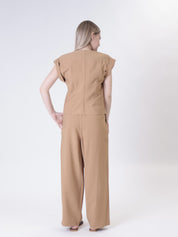 Gilet Lady viscosa bronzo