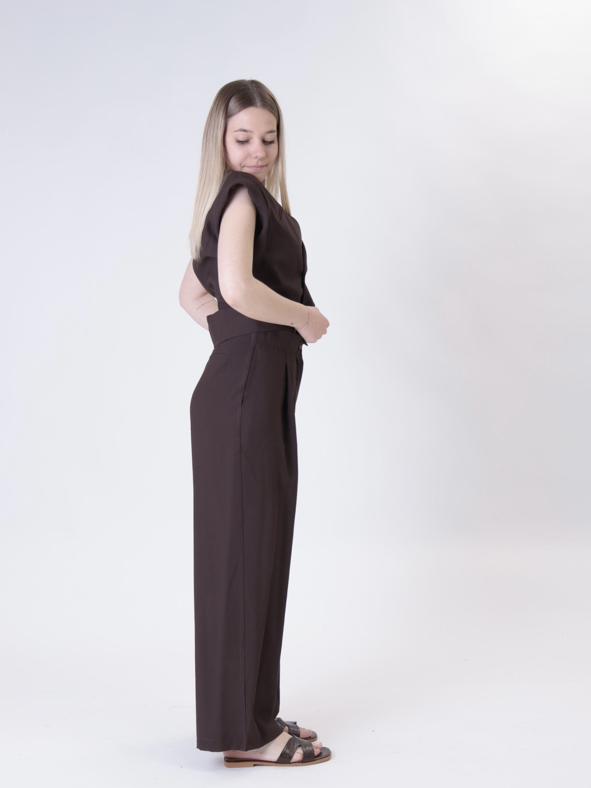 Pantalone Lady viscosa moro