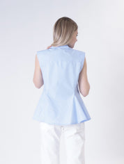 Camicia smanicata celeste