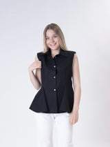 Camicia smanicata nero