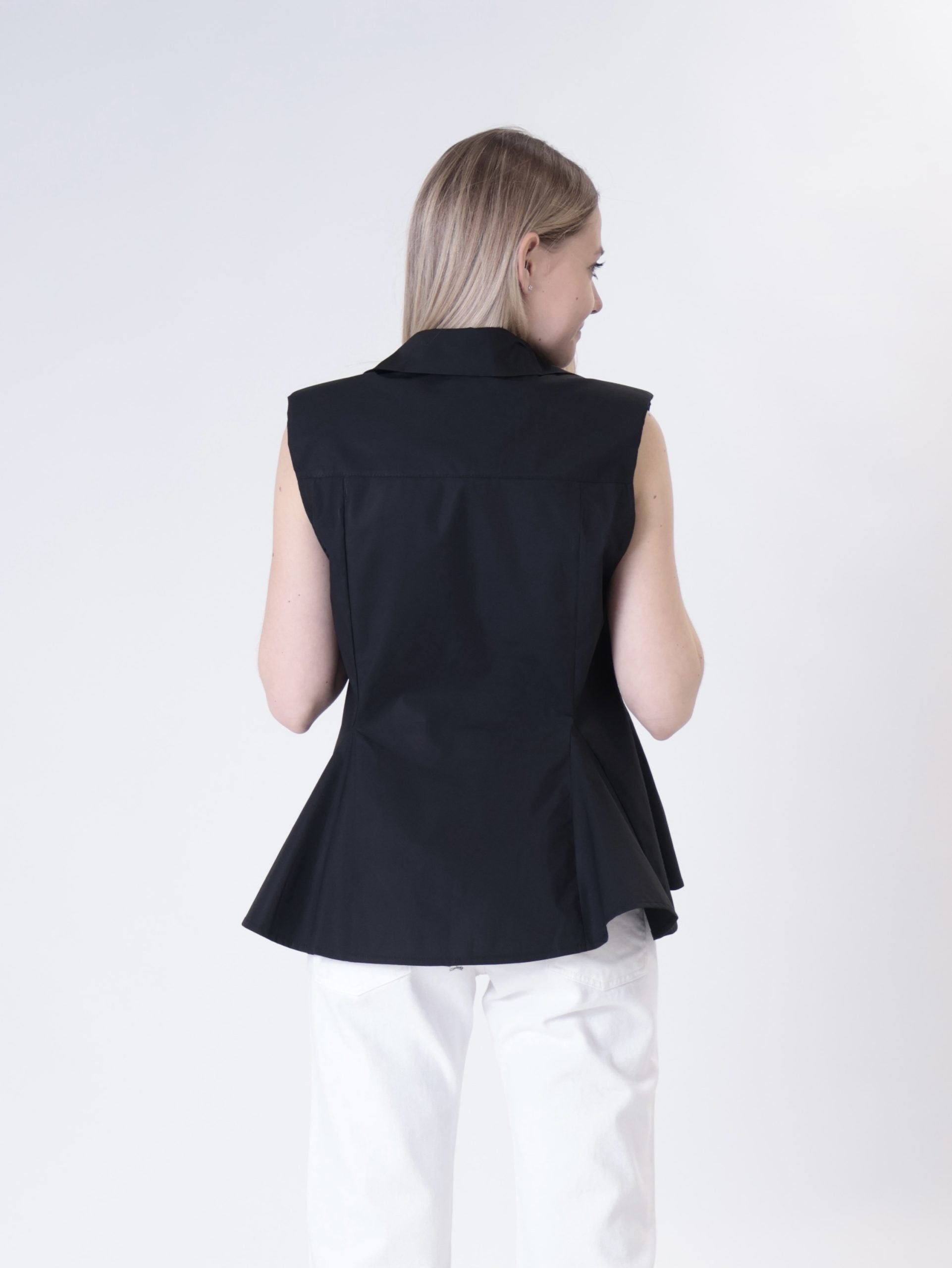 Camicia smanicata nero