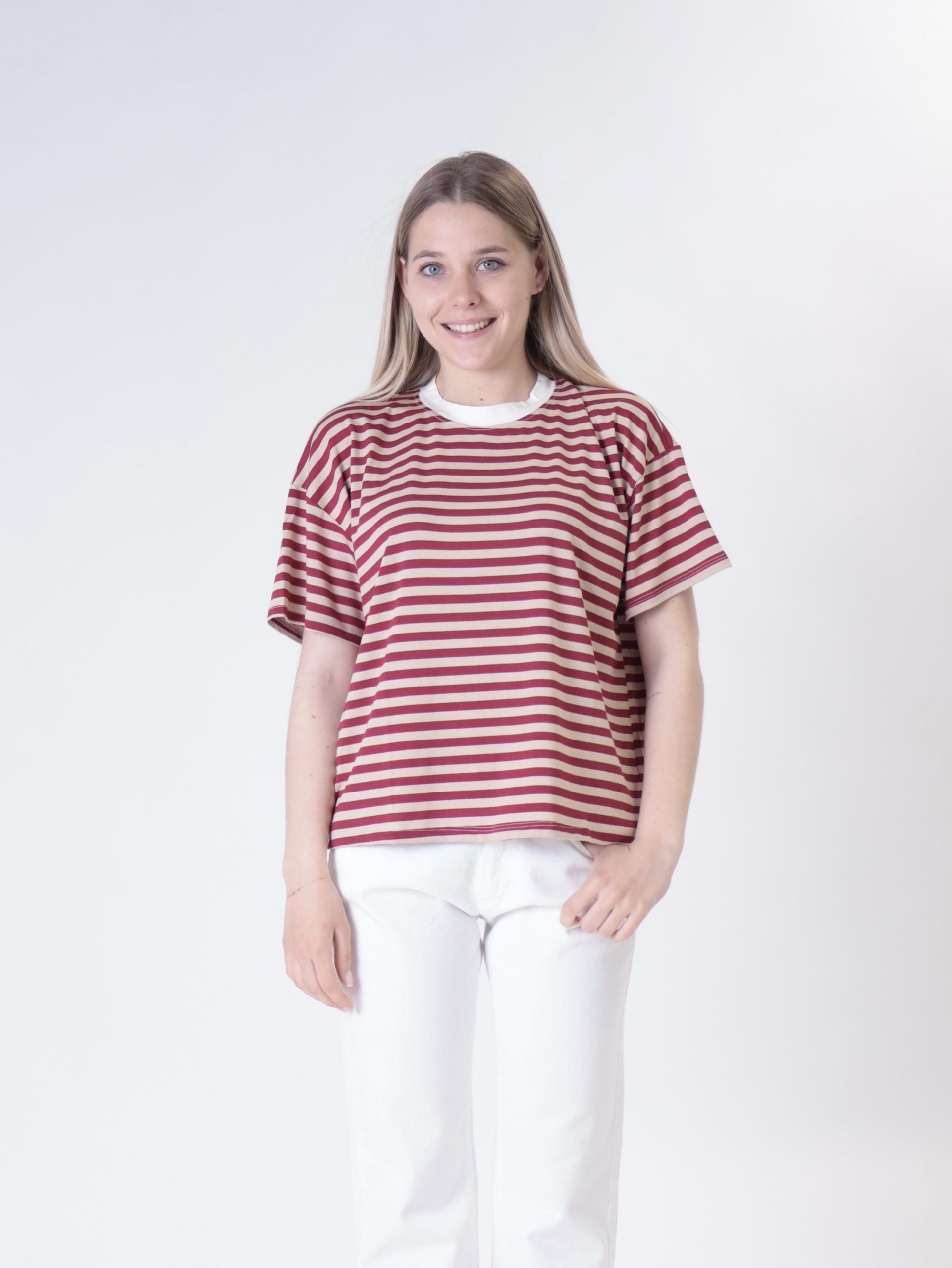 Maglia scatola m/corta riga (colori all'interno)
