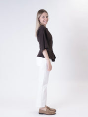 Dark brown hook T-shirt