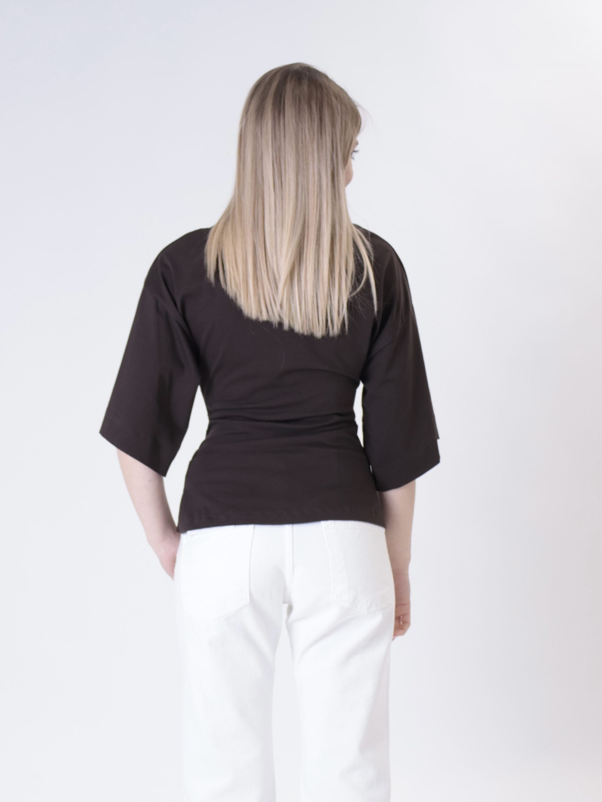 Dark brown hook T-shirt