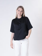 T-shirt over serafino nero