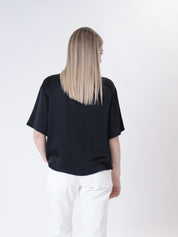 T-shirt over serafino nero