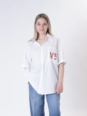 Shirt no. 5 white red