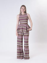 Violet mixed trousers