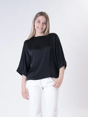 Black oversized blouse