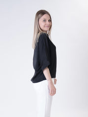 Black oversized blouse