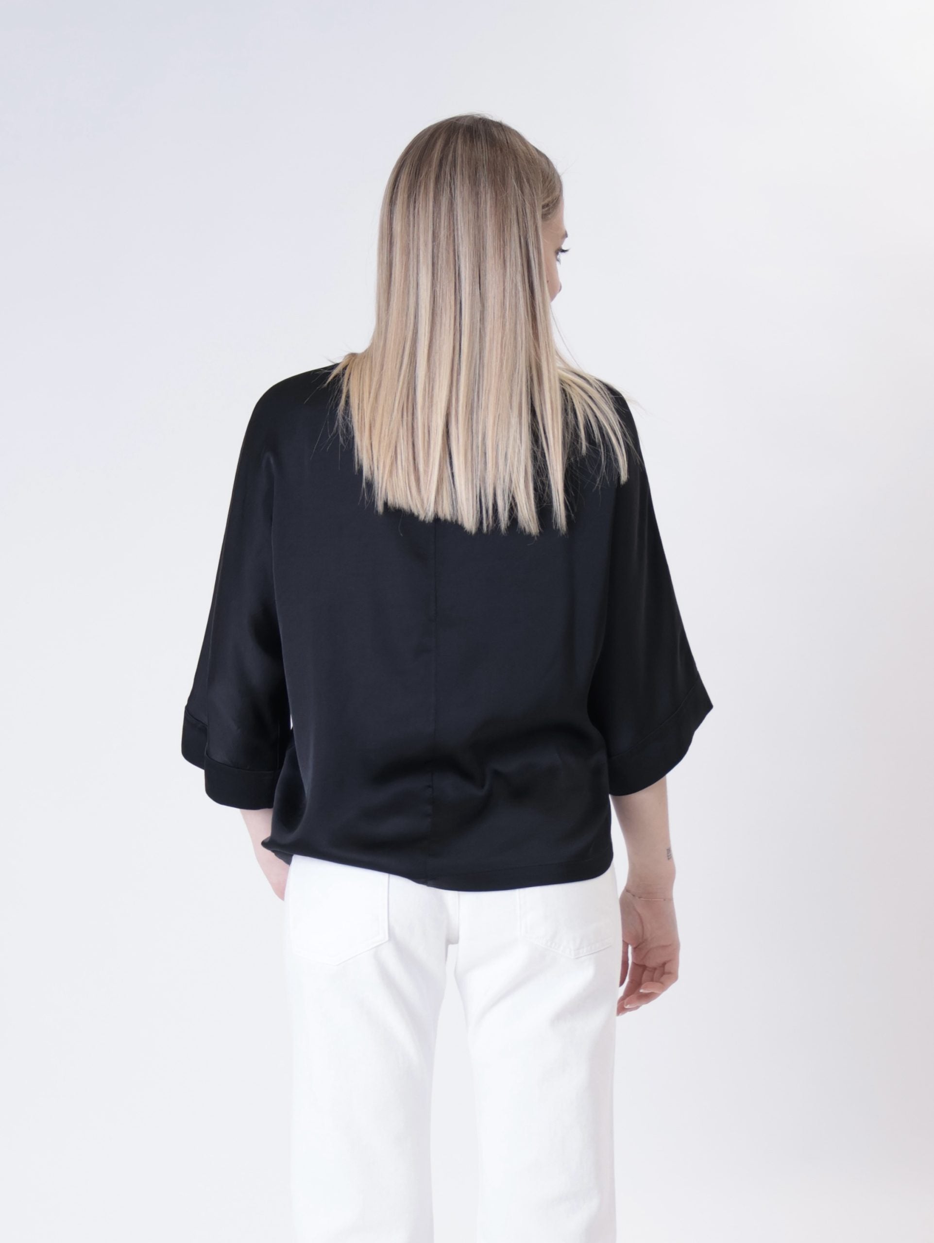 Black oversized blouse