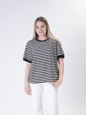 T-shirt panna/nero orli nero