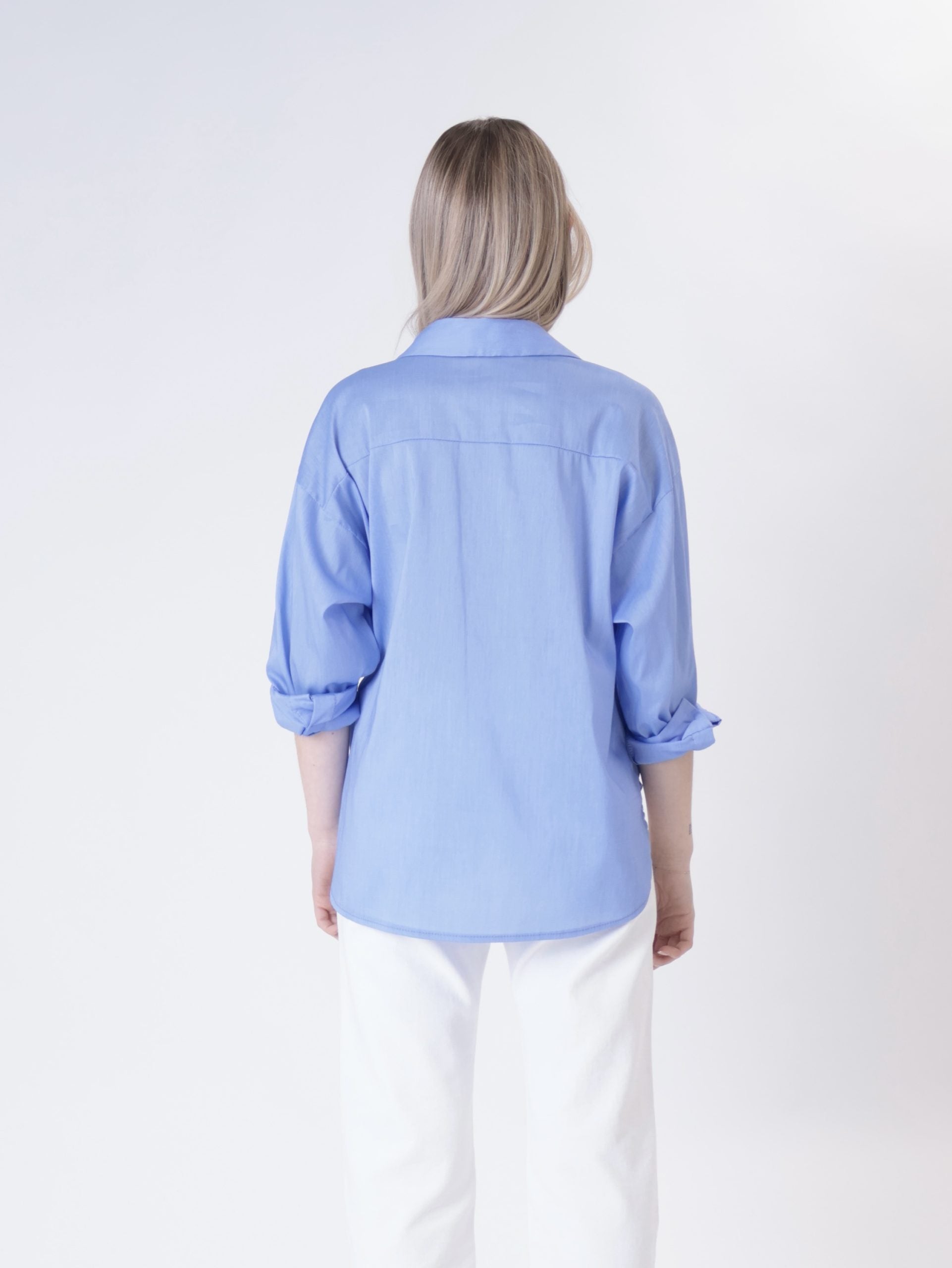 Striped sequin pocket shirt