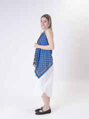 Top fazzoletto moro/blu