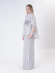 Black stripe palazzo trousers