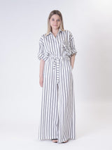 Black stripe palazzo trousers