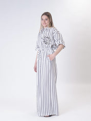 Camicia tasca paillettes riga nera