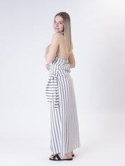 Black striped sarong skirt