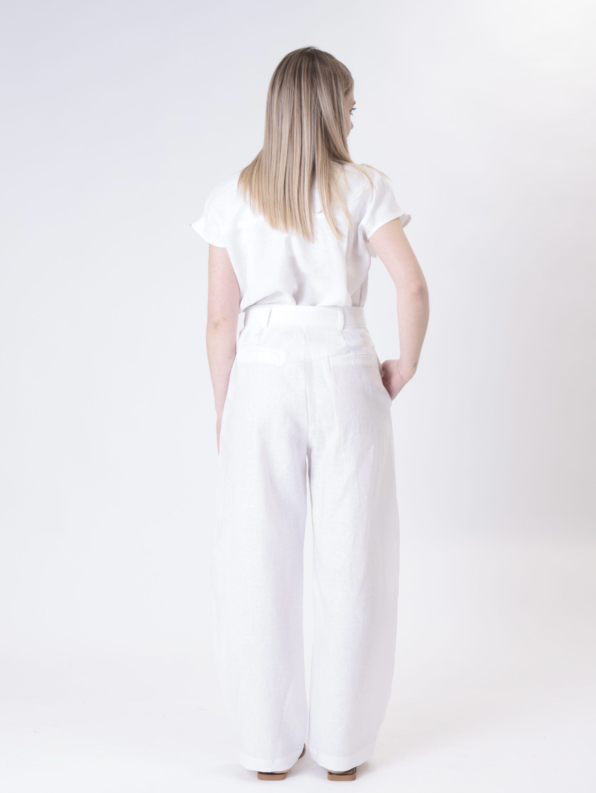 Pantalone Domi 100% lino burro