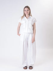 Domi Sleeveless Shirt 100% Linen Butter
