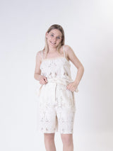 Macrame beige shorts