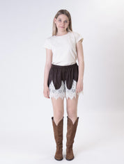 Dark brown lingerie shorts