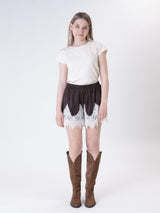 Dark brown lingerie shorts