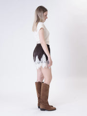 Dark brown lingerie shorts