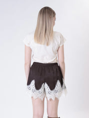 Dark brown lingerie shorts