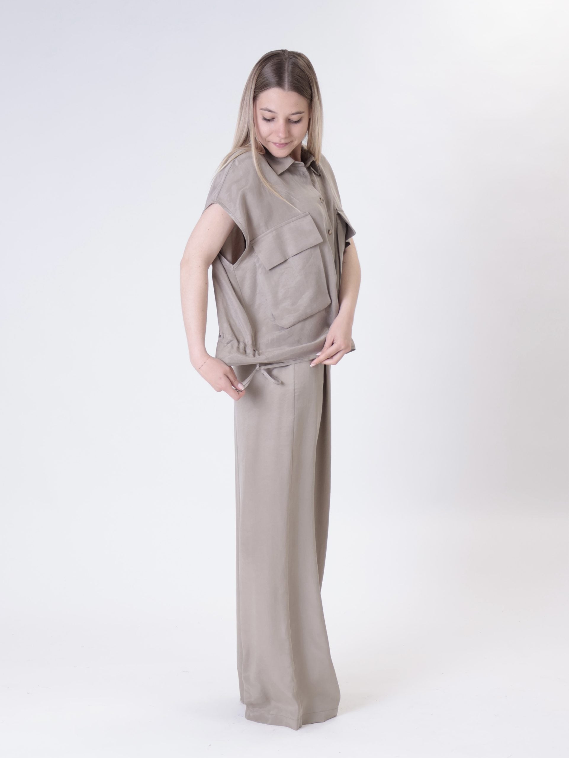 Desert cupro trousers