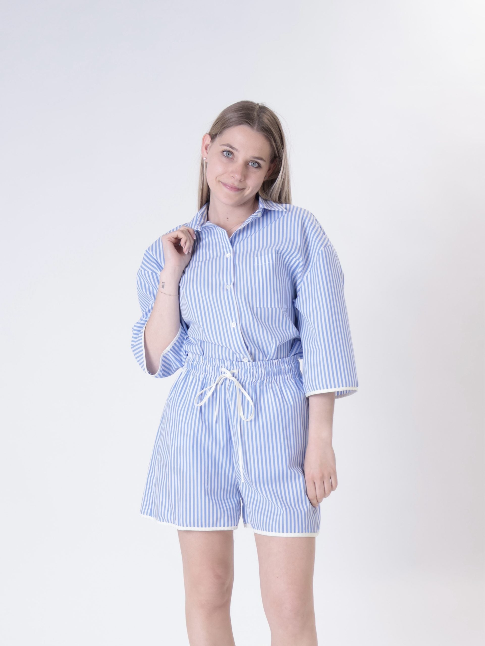 Camicia Rebi bianco/celeste