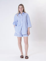 Camicia Rebi bianco/celeste